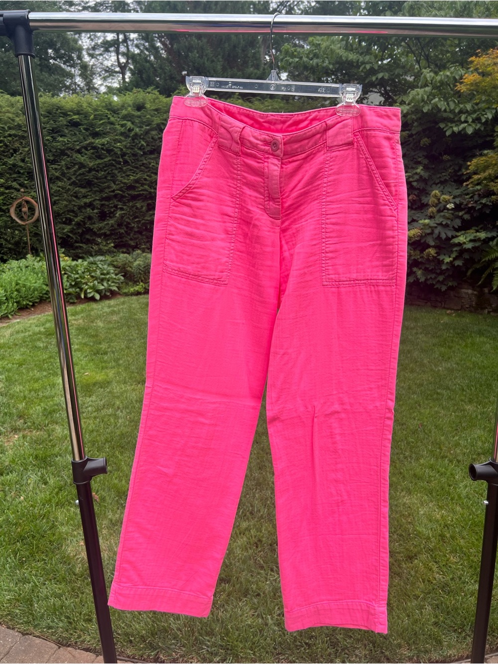 J. Crew Hot Pink Straight-Leg Pants